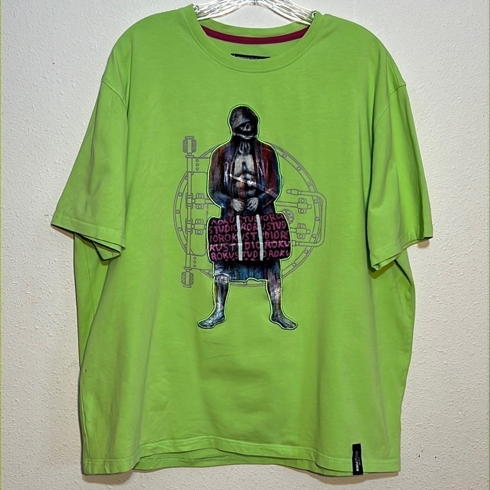 ROKU Studio Mens Green Graphic Tee Size 2XL